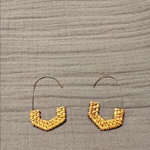 Gold Woven Hoop Earrings